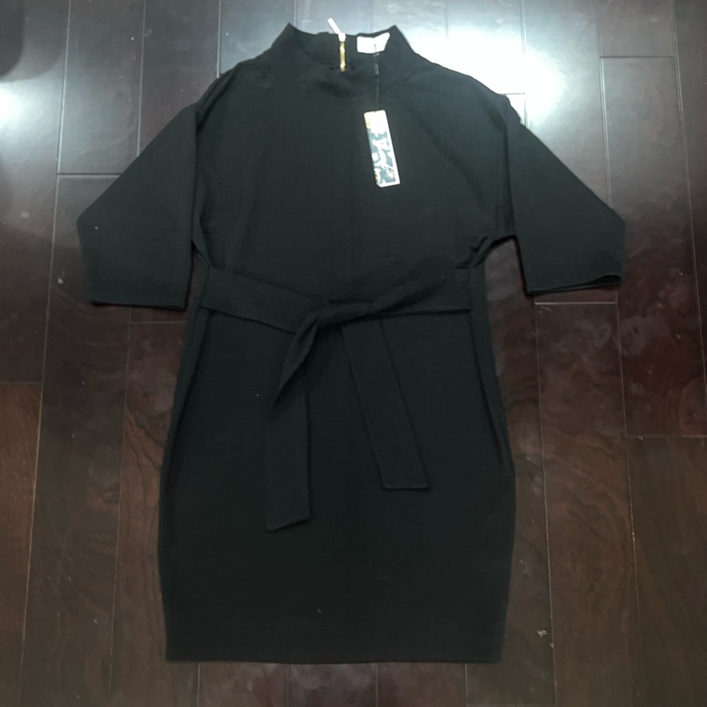 CLOSET London black textured dress